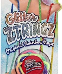 Basic ZTRINGZ Regenboog Touw Glitter - Vingertouw