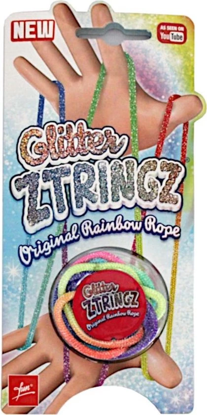 Basic ZTRINGZ Regenboog Touw Glitter - Vingertouw 3 Basic ZTRINGZ Regenboog Touw Glitter - Vingertouw