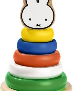 Bambolino Toys - Nijntje Houten Stapeltoren - Educatief Speelgoed - Stapelpyramide