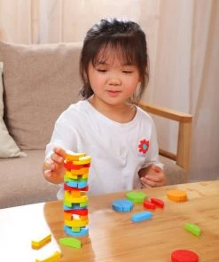 Dorjee Tumbling Tower - Educatief Houten Speelgoed - Multi Kleuren - 51 Blokjes -leerzame-spellen Verkoopwinkel 541x840 5