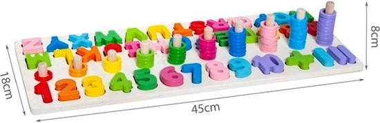 IsoTrade Houten Speelgoed - Alfabet Leren - Cijfers - Leren Tellen - Alfabet - Puzzel - Kinderen 4 IsoTrade Houten Speelgoed - Alfabet Leren - Cijfers - Leren Tellen - Alfabet - Puzzel - Kinderen - Afbeelding 2