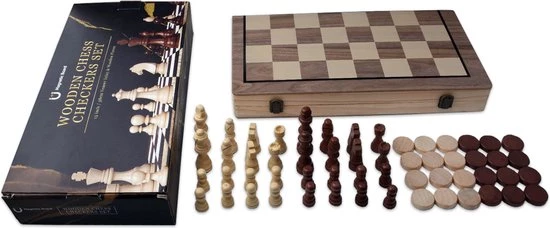 Shagam 2-in-1 Bordspel - 39 Cm - Magnetisch - Schaakbord - Dambord - Backgammon - Schaakspel - Schaakset - Schaken - Dammen - Met Schaakstukken - Chess - Hout - Opklapbaar 7 Shagam 2-in-1 Bordspel - 39 Cm - Magnetisch - Schaakbord - Dambord - Backgammon - Schaakspel - Schaakset - Schaken - Dammen - Met Schaakstukken - Chess - Hout - Opklapbaar - Afbeelding 5