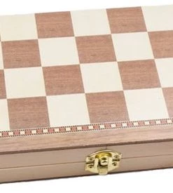 Merkloos Schaakbord | Dambord | Backgammon | 29 X 29 Cm | Schaakspel | Schaakset | Schaken | Dammen | Met Schaakstukken | 3-in-1 Bordspel | Chess | Hout | Opklapbaar -leerzame-spellen Verkoopwinkel 550x275 3
