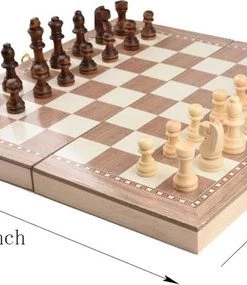 Merkloos Schaakbord | Dambord | Backgammon | 29 X 29 Cm | Schaakspel | Schaakset | Schaken | Dammen | Met Schaakstukken | 3-in-1 Bordspel | Chess | Hout | Opklapbaar -leerzame-spellen Verkoopwinkel 550x285 1