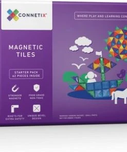 Connetix Tiles Connetix - Starter Pack 62 Stuks - Magnetisch Constructiespeelgoed