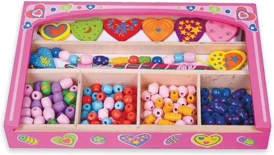 New Classic Toys Viga Toys - Houten Rijgkralen Set - Hart 3 New Classic Toys Viga Toys - Houten Rijgkralen Set - Hart