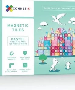 Connetix Tiles Connetix - Creative Pack Pastel 120 Stuks - Magnetisch Constructiespeelgoed -leerzame-spellen Verkoopwinkel 550x312 4