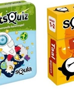 Spellenbundel - Squla - 2 Stuks - Flitsquiz Groep 1 2 3 - Taal Kaartspel (groep 1&2)