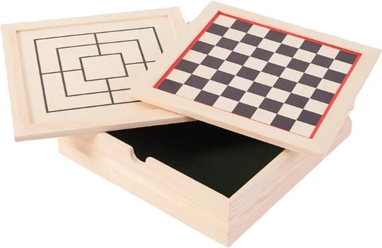 Merkloos Houten Spellendoos 9-In-1 - Pocket Editie - Reisversie 5 Merkloos Houten Spellendoos 9-In-1 - Pocket Editie - Reisversie - Afbeelding 3