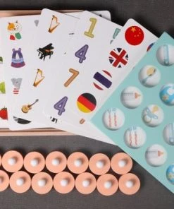 Cartoon World Memory Bordspel Voor Kinderen| Educatief Speelgoed | Houten Geheugen Spel Plaatjes| Memorie Schaak Spel | Memory Chess | 12 Unieke Plaatjes -leerzame-spellen Verkoopwinkel 550x360 3