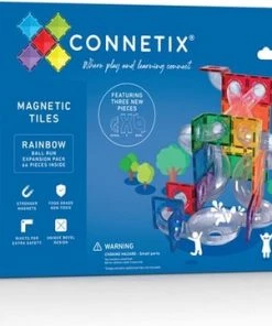 Connetix Tiles Connetix - Ball Run Pack Knikkerbaan Uitbreiding 66 Stuks - Magnetisch Constructiespeelgoed
