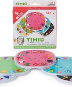 TIMIO Disk Set # 2: 5 Disks - Leer Zeedieren, Getallen, Vormen, Fruit, Kinderliedjes Vol. 2 - In 8 Talen - Vanaf 2 Jaar – Educatief Speelgoed