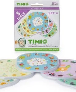 TIMIO Disk Set # 4: 5 Disks - Leer Dinosauri?rs, Insecten, Kinderliedjes Vol. 3, Sprookjes Vol. 2, Sprookjes Vol. 3- In 8 Talen - Vanaf 2 Jaar ? Educatief Speelgoed