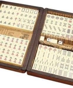WILLSTORE Mahjong - Gezelschapsspel - Koffer - Chinees - 144 Tegels - 28cmx19cmx4cm -leerzame-spellen Verkoopwinkel 550x376 12