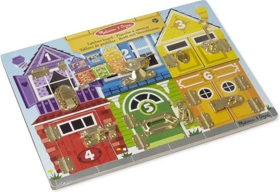 Melissa & Doug Activiteitenbord Met Sloten - Educatief Spel 4 Melissa & Doug Activiteitenbord Met Sloten - Educatief Spel - Afbeelding 2
