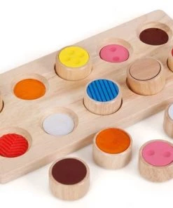 WoodyDoody Montessori Sensorisch Speelgoed - Raakgevoelig Speelgoed - Houten Speelgoed - Sensory Play - Sensopatisch Speelgoed - Hoogwaardig Veilig Hardhout - Zintuiglijk Spel Voor Personen Met Visuele Beperkingen