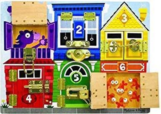 Melissa & Doug Activiteitenbord Met Sloten - Educatief Spel 13 Melissa & Doug Activiteitenbord Met Sloten - Educatief Spel - Afbeelding 11
