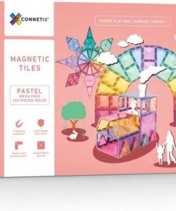 Connetix Tiles Connetix - Mega Pack Pastel 202 Stuks - Magnetisch Constructiespeelgoed