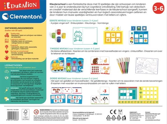 Education Clementoni - Kleuterschool - Kleuter Speelgoed - Educatief Speelgoed - 3-6 Jaar 5 Education Clementoni - Kleuterschool - Kleuter Speelgoed - Educatief Speelgoed - 3-6 Jaar - Afbeelding 3