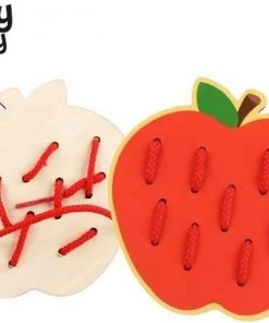 Fijn Motoriek Speelgoed - Veters Rijgen - Knutselpakket Jongens Knutselpakket Meisjes - Houten Naaiset Kinderen Met Vingers - Montessori Speelgoed Rijgspel - Fruit Thema 20 Cm- WoodyDoody -leerzame-spellen Verkoopwinkel 550x418 7