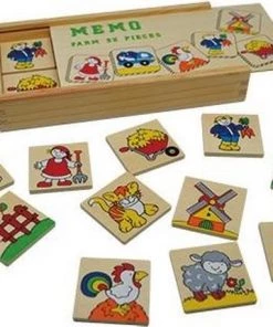 Playwood Houten Memo Geheugenspel - Boerderij 32 Delig