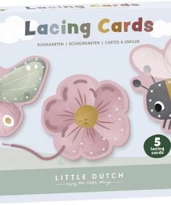 Little Dutch Rijgkaarten Flowers & Butterflies - Educatief Speelgoed