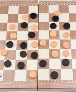 Merkloos Schaakbord | Dambord | Backgammon | 39 X 39 Cm | Schaakspel | Schaakset | Schaken | Dammen | Met Schaakstukken | 3-in-1 Bordspel | Chess | Hout | Opklapbaar -leerzame-spellen Verkoopwinkel 550x450 10