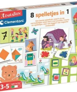 Clementoni Spelend Leren - 8 Spelletjes In 1, Klassieke Educatief Spel, 8+ Jaar - 66812