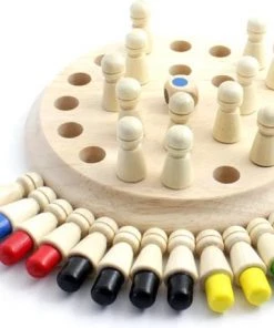 Memory Spelletjes 4 Jaar - Memory Chess Memory Schaakspel Bordspel Kinderen 3 Jaar Houten Puzzel - Montessori Speelgoed - Educatief Speelgoed 4 Jaar ? Houten Speelgoed - Kinderspeelgoed - WoodyDoody