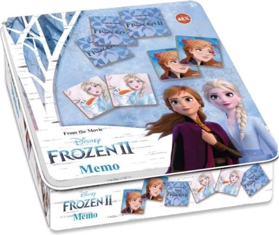 Disney Frozen 2 Memory Spel Junior Karton Blauw/wit 49-delig 4 Disney Frozen 2 Memory Spel Junior Karton Blauw/wit 49-delig - Afbeelding 2