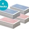 LBB - Speelkaarten - 4 Pack - 4x 56 Kaarten - Standaard Maat - Volwassen - Pokerkaarten - Playing-cards