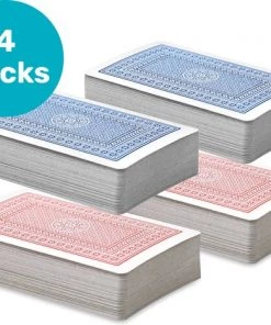 LBB - Speelkaarten - 4 Pack - 4x 56 Kaarten - Standaard Maat - Volwassen - Pokerkaarten - Playing-cards