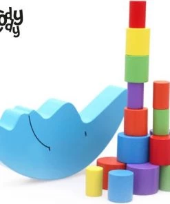 Balanceer Puzzel Met Dobbelsteen Kleuter Educatief Speelgoed 4 Jaar Houten Blokken Peuter Speelgoed Veel Kleuren - WoodyDoody -leerzame-spellen Verkoopwinkel 550x474 2
