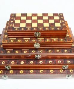 Shagam 3-in-1 Bordspel - 29 Cm - Magnetisch - Schaakbord - Dambord - Backgammon - Schaakspel - Schaakset - Schaken - Dammen - Met Schaakstukken - Chess - Hout - Opklapbaar -leerzame-spellen Verkoopwinkel 550x479 10