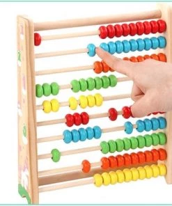 Buxibo - Houten Telraam Voor Rekenen - Abacus - Calculator - Onderwijs - Educatief Speelgoed - Multicolor