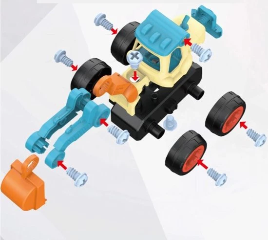 Merkloos Montage Auto Set Van 4 Met Schroeven En Schroevendraaier | Leren Bouwen | STEM Speelgoed | Educatief Montessori 8 Merkloos Montage Auto Set Van 4 Met Schroeven En Schroevendraaier | Leren Bouwen | STEM Speelgoed | Educatief Montessori - Afbeelding 6