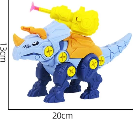 Merkloos Montage Set Van 3 Dinosaurus Met Pistool, Pijltjes, Schroeven En Schroevendraaier | Leren Bouwen | STEM Speelgoed | Educatief Montessori 17 Merkloos Montage Set Van 3 Dinosaurus Met Pistool, Pijltjes, Schroeven En Schroevendraaier | Leren Bouwen | STEM Speelgoed | Educatief Montessori - Afbeelding 15