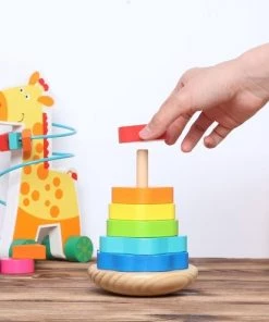 ACool Toy 3-in-1 Montessori Speelgoed Box Giraffe - Sensorisch - Baby Speelgoed - Telraam - Vormenstoof - 1 Tot 4 Jaar -leerzame-spellen Verkoopwinkel 550x496 9