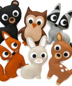 Knutselen Meisjes - Knutselen Jongens - Knutselpakket Meisjes En Jongens - Forest Animals Bosdieren - Naaiset Kinderen - WoodyDoody