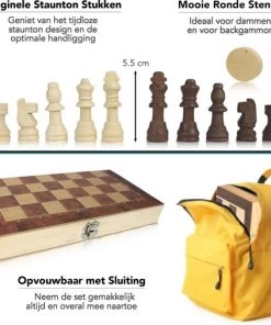 CheckMate IM Series 3-in-1 Schaakbord, Damspel & Backgammon ? Schaakbord Met Schaakstukken ? Schaakset ? Hout ? Dambord Met Damstenen ? Damset ? Backgammon ? Backgammon Koffer -leerzame-spellen Verkoopwinkel 550x507 4