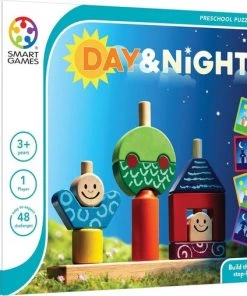 SmartGames - Day & Night - 48 Opdrachten - Houten Stapelspel
