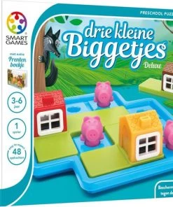 SmartGames - Drie Kleine Biggetjes Deluxe - Kleuterspel - 48 Opdrachten