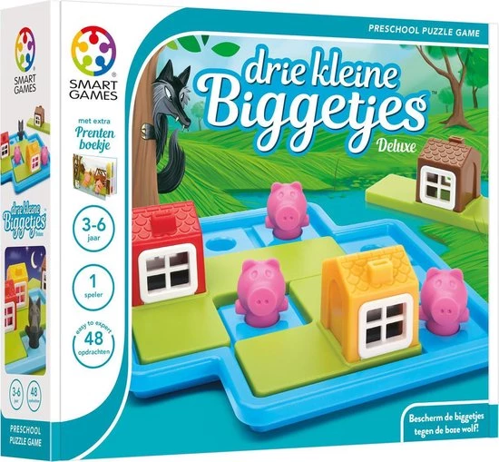 SmartGames - Drie Kleine Biggetjes Deluxe - Kleuterspel - 48 Opdrachten 3 SmartGames - Drie Kleine Biggetjes Deluxe - Kleuterspel - 48 Opdrachten