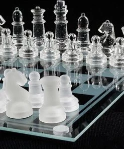 Merkloos Glazen Schaakbord | Schaakset | 25 X 25 Cm | Schaakspel | Met Schaakstukken | Schaakbord Glas -leerzame-spellen Verkoopwinkel 550x513 2