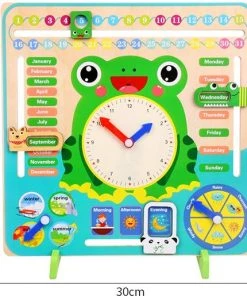 Buxibo - Kleurrijke Houten Leerklok Kikker - Speelgoedklok - Kalenderklok - Oefenklok - Educatief Speelgoed - Leerhulpmiddel - Multicolor 19 Buxibo - Kleurrijke Houten Leerklok Kikker - Speelgoedklok - Kalenderklok - Oefenklok - Educatief Speelgoed - Leerhulpmiddel - Multicolor -leerzame-spellen Verkoopwinkel 550x515 6