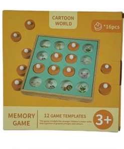 Cartoon World Memory Bordspel Voor Kinderen| Educatief Speelgoed | Houten Geheugen Spel Plaatjes| Memorie Schaak Spel | Memory Chess | 12 Unieke Plaatjes -leerzame-spellen Verkoopwinkel 550x517 5