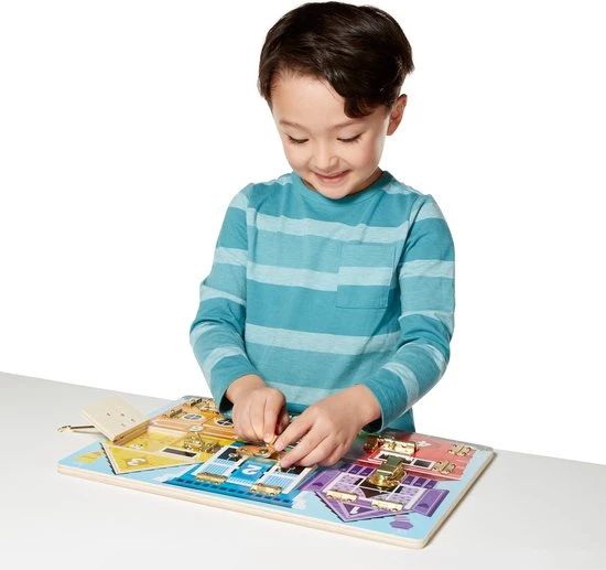 Melissa & Doug Activiteitenbord Met Sloten - Educatief Spel 10 Melissa & Doug Activiteitenbord Met Sloten - Educatief Spel - Afbeelding 8