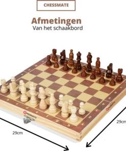 Qproducts Chessmate ? Inclusief Ebook ? Magnetisch Schaakspel ? Schaakbord ? Schaakbord Met Schaakstukken ? Schaakset ? Schaakspellen ? Schaakspel Hout Volwassenen ? Schaakborden Kinderen -leerzame-spellen Verkoopwinkel 550x522 7