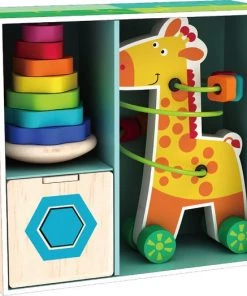 ACool Toy 3-in-1 Montessori Speelgoed Box Giraffe - Sensorisch - Baby Speelgoed - Telraam - Vormenstoof - 1 Tot 4 Jaar -leerzame-spellen Verkoopwinkel 550x524 6