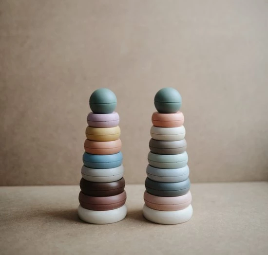 Mushie Stacking Tower Original - Stapelring Toren Pastel - Speelgoed - Stapeltoren - Stapelringen 6 Mushie Stacking Tower Original - Stapelring Toren Pastel - Speelgoed - Stapeltoren - Stapelringen - Afbeelding 4